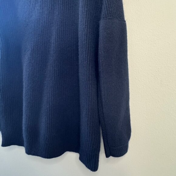 NAKED CASHMERE Samuel Ribbed Shawl Collar Cardigan Mens Large L Black Sweater - Picture 9 of 11